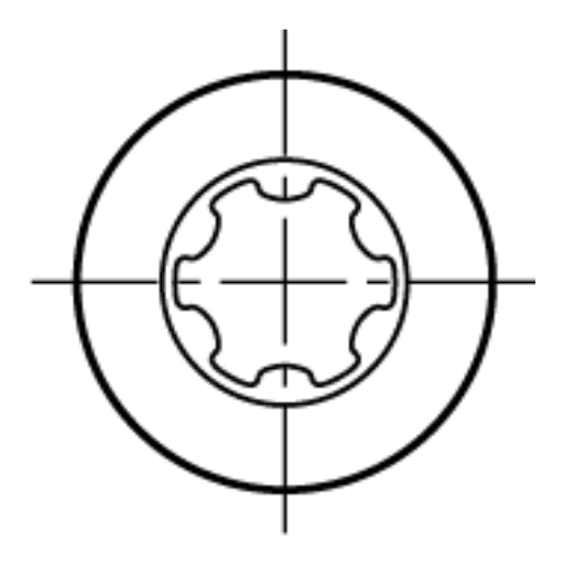 Diagram showing PT series Torx Plus design