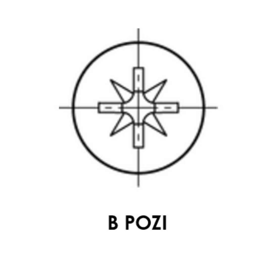 Diagram showing PT series Pozi design