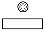 Spacers & Standoffs M3.3 X 8 Round Plain Hole Plain Acetal (SPA10AC338MM)